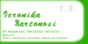 veronika martonosi business card